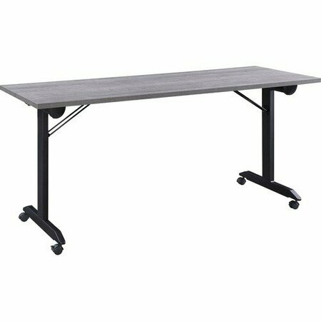 LORELL Training Table, Folding, Mobile, 63inx29-1/2inx29-1/2in, WTHRDCL/BK LLR60741